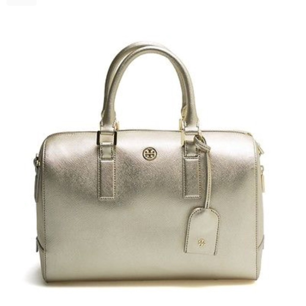 Tory Burch Robinson Gold Satchel